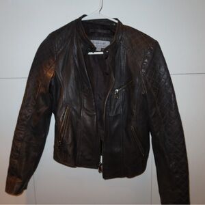 Marc New York Dark Brown Leather Jacket